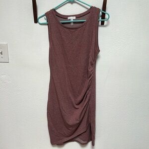 Cotton sleeveless Heather pink dress